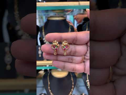Beautiful earrings with peacock design